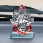 Glass Handicraft DoMukhi Ganesh Idol, Lord Ganpati Double Faced Statue