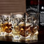 GlassWorld Premium Solitaire Crystal Whiskey Scotch Glass Set (Barware for Scotch, Bourbon, Liquor and Cocktail Drinks)