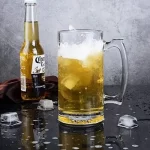 GlassWorld Premium AniqueHand Stylish 450ml Beer Mugs Clear Heavy Base Beer Glasses - Image 3