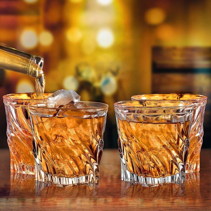 GlassWorld Premium Crazy Love Imported Crystal Whiskey Scotch Glasses Set