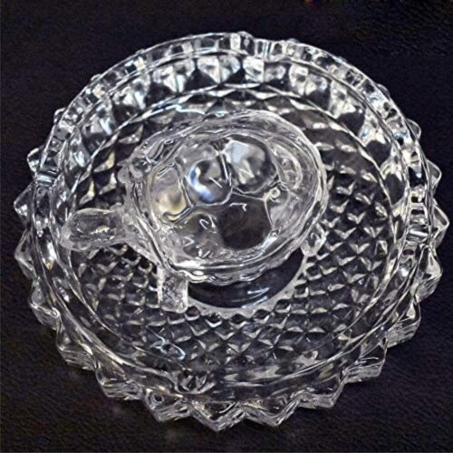 GlassWorld Vastu Feng Shui Crystal Glass Turtle Tortoise with Plate for Good Luck for Office Home