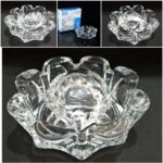 GlassWorld Vastu Feng Shui Crystal Glass Turtle Tortoise with Plate for Good Luck for Office Home (BloomTray&Turtle)