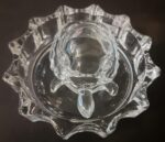 GlassWorld Vastu Feng Shui Crystal Glass Turtle Tortoise with Plate for Good Luck for Office Home (SunTray&Turtle)