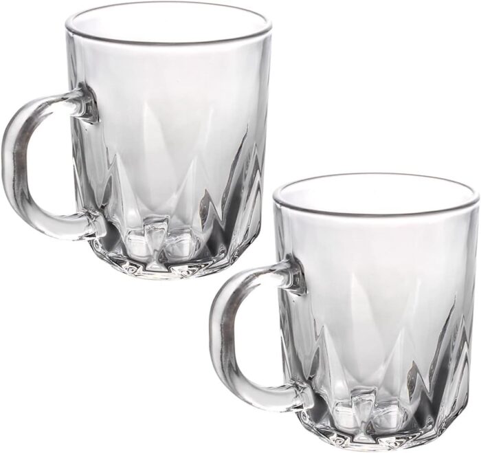 Glass World Abstract Love Glass Cup Set for Tea, Coffee, Milk, Cappuccino