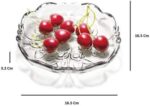 Glass World Crystal glass serving Flower Leaf shaped plate Tray for dry fruits/chocolates/sweets/vegetables - Image 2