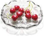 Glass World Crystal glass serving Flower Leaf shaped plate Tray for dry fruits/chocolates/sweets/vegetables