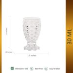 Glass World Fishtail Shaped Pineapple Look Design Shot Glass Crystal Clear Glass of 30ml for Vodka, Wine, Tequila, Juice, Beverages - Image 5
