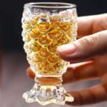 Glass World Fishtail Shaped Pineapple Look Design Shot Glass Crystal Clear Glass of 30ml for Vodka, Wine, Tequila, Juice, Beverages - Image 7