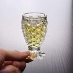 Glass World Fishtail Shaped Pineapple Look Design Shot Glass Crystal Clear Glass of 30ml for Vodka, Wine, Tequila, Juice, Beverages - Image 8