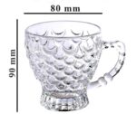 Glass World Fishtail glass Cup Set for Tea, Coffee, Milk, Cappuccino - 210ml - Image 2