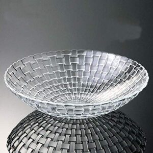Glass World Glass Floral Fruit Bowl for Dining Table Decoration, Home Decor & Gifting Purpose
