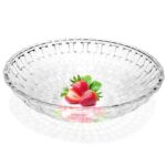 Glass World Glass Floral Fruit Bowl for Dining Table Decoration, Home Decor & Gifting Purpose - Image 2