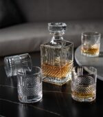 Glass World Premium Bottom Rim Crystal Decanter Set for Whiskey, Liquor, Scotch, Wine - Image 3