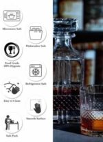 Glass World Premium Bottom Rim Crystal Decanter Set for Whiskey, Liquor, Scotch, Wine - Image 6
