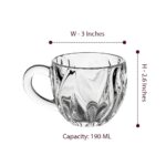 Glass World Premium Flamboyant Glass Cup Set for Tea, Coffee, Milk, Cappuccino - Image 2