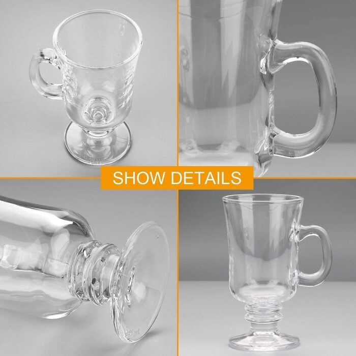 Glass World Premium Irish Fun Glass Cup Set for Tea, Coffee, Milk, Cappuccino - 270ml
