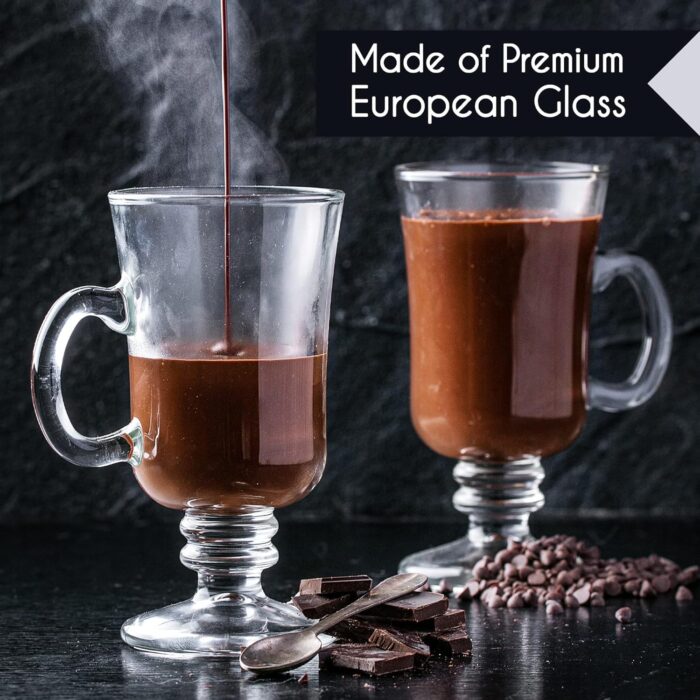 Glass World Premium Irish Fun Glass Cup Set for Tea, Coffee, Milk, Cappuccino - 270ml