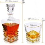 Glass World Premium Leisure Crystal Decanter Set for Whiskey, Liquor, Scotch, Wine - Decanter – 800ml, Glass – 300 ml - Image 3
