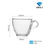 Glass World Premium Ring Hand Glass Cup Set for Tea, Coffee, Milk, Cappuccino - Image 2