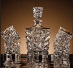 Glass World Premium Solitaire Crystal Decanter Set for Whiskey, Liquor, Scotch, Wine - Image 6