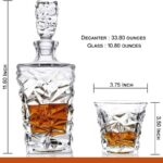 Glass World Premium Solitaire Crystal Decanter Set for Whiskey, Liquor, Scotch, Wine - Image 8