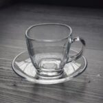Glass World Premium Square Glass Tea & Coffee Cup and Saucer Set - 180 ML, Transparent Cups for Espresso Cappuccino hot Chocolate, Cups and Saucer Set for Coffee, Green Tea (2 Cup and 2 Saucer) - Image 5