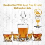 Glass World Premium Twist Crystal Decanter Set for Whiskey, Liquor, Scotch, Wine - Image 2