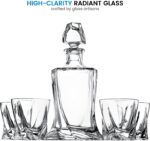 Glass World Premium Twist Crystal Decanter Set for Whiskey, Liquor, Scotch, Wine - Image 3