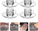 Glass World Premium Vaporise Glass Tea & Coffee Cup and Saucer Set - 180 ML, Transparent Cups for Espresso Cappuccino hot Chocolate, Cups and Saucer Set for Coffee, Green Tea (2 Cup and 2 Saucer) - Image 5