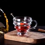 Glass World Ringed Glass Big Cup Set for Tea, Coffee, Milk, Cappuccino - 210ml - Image 2