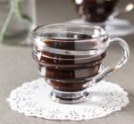 Glass World Ringed glass Cup Set for Tea, Coffee, Milk, Cappuccino