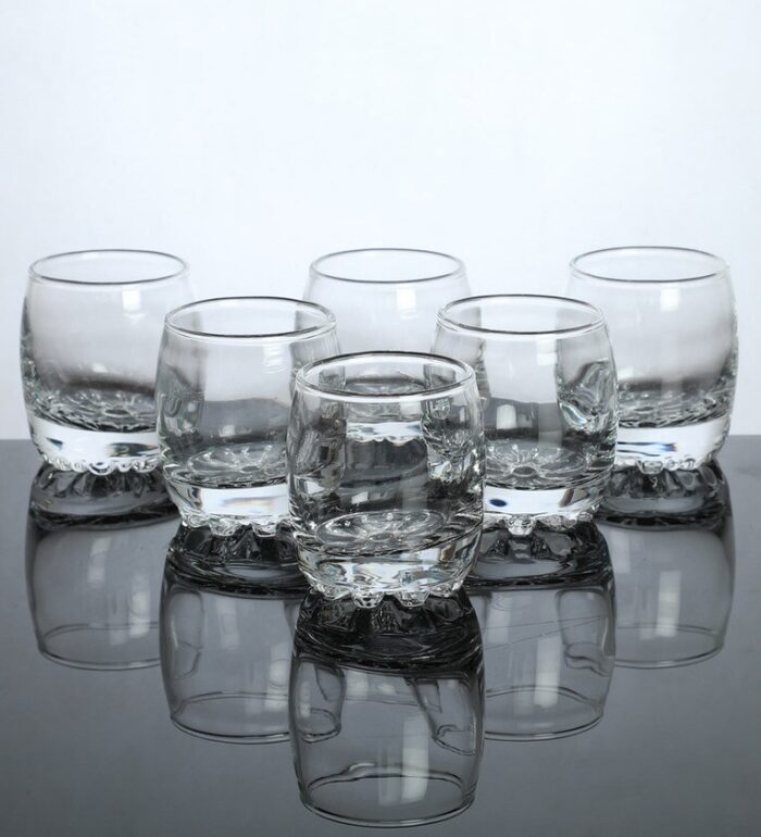 Glass World Sylvana Shot Glass 80ml ,Heavy Base Clear Shot Glass, Great for Whisky Brandy Vodka and Tequila
