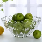 Glass World Wild Flower Big Bowl Plate for Dining Table | Decorative Fruit Snack Dessert Serving Bowl Centerpiece - Image 7