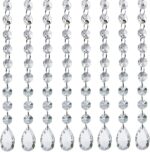 GlassWorld 10Pcs Hanging Teardrop Crystal Strands | Chandelier Pendants Glass Beads