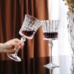 GlassWorld Blisster Crystal Touch Diamond Cut 170ml Seamless Designer Wine and champagne Tumblers Glass Set - Image 4