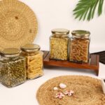 GlassWorld Clear Glass 750ml Square Jar And Container With Air Tight Lid Storage