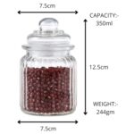 GlassWorld Clear Glass Imperial Jar And Container With Air Tight Lid Storage of Spices and Dry Fruit - 300ml - Image 4