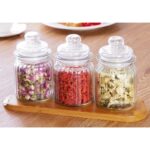 GlassWorld Clear Glass Imperial Jar And Container With Air Tight Lid Storage of Spices and Dry Fruit - 300ml - Image 5