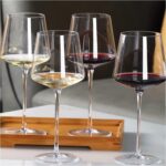 GlassWorld Crystal WideBase 450ml Wine Glasses with Flat Bottom, Large Wine Glasses Full-Bodied Wine Tumblers