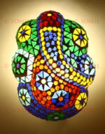 GlassWorld Devine Blessing God Ganesh Wall Lamp Light with All Fixture, Compatible with 5 to 60 Watt LED