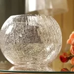 GlassWorld Full Crackled Glass Tealight Candle Holders Votive for Diwali & Christmas, Lighting Decoration, Corporate Gifts, Home Decor