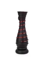 GlassWorld Glass HandCrafted Black Flower Vase with Spiral Design - 11 inches Height - Image 5
