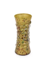 GlassWorld Glass HandCrafted Gold Spotted Glass Flower Vase - 8 inches Height - Image 4