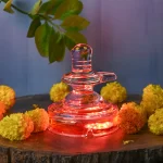 GlassWorld Glass Handcrafted Shiv Ling on a Glass Base - 12cm