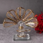 GlassWorld Glass Handicraft Shiva Linga statue below 5 headed / Panchmukhi Snake