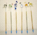 GlassWorld Handmade Glass Pen Made of Crystal Clear Glass with Birds Figurine Multicolor - Image 4