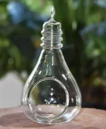 GlassWorld Hanging Glass Terrarium 100% Handmade Bulb Shape Tealight Candle Holders for Diwali Christmas Tealights, Corporate Gifts, Home Decor Gift Item, Diwali Decoration, Christmas Decoration - Image 7