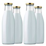 GlassWorld Leak Proof Beverage Glass Bottle 500ml For Fridge With Airtight Metal Cap, Suitable For Milk, Juice, Water - Image 2