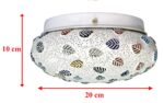 GlassWorld Mosaic Glass Ceiling Lamp/Light for Rooftop Living, Gift & Home Decorations (Bulb not Included) - Image 2