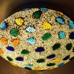 GlassWorld Mosaic Glass Ceiling Lamp/Light for Rooftop Living, Gift & Home Decorations (Bulb not Included)
